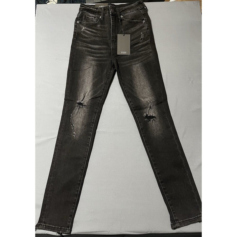 NTW Risen Los Angeles 25/1 High Rise Vintage Washed Skinny Black